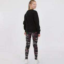 Juicy Couture Sweatshirt Mädchen mit Oversize-Crewneck und Leggings mit abstraktem Muster Trainingsanzug Schwarz