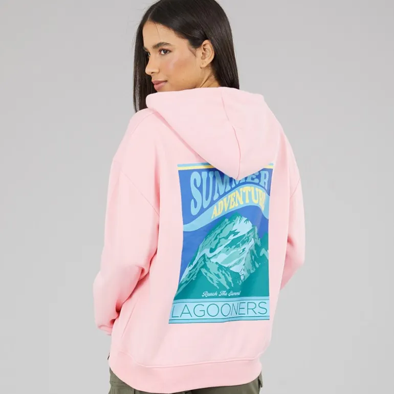 Lagooners Damen Fasan Rise Grafik Hoodie Rosa