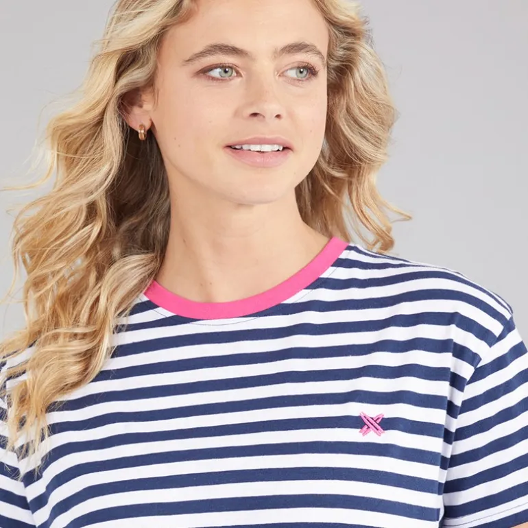 Lagooners Damen Gatemoor Kleid Navy/Weiß