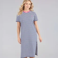 Lagooners Damen Gatemoor Kleid Navy/Weiß