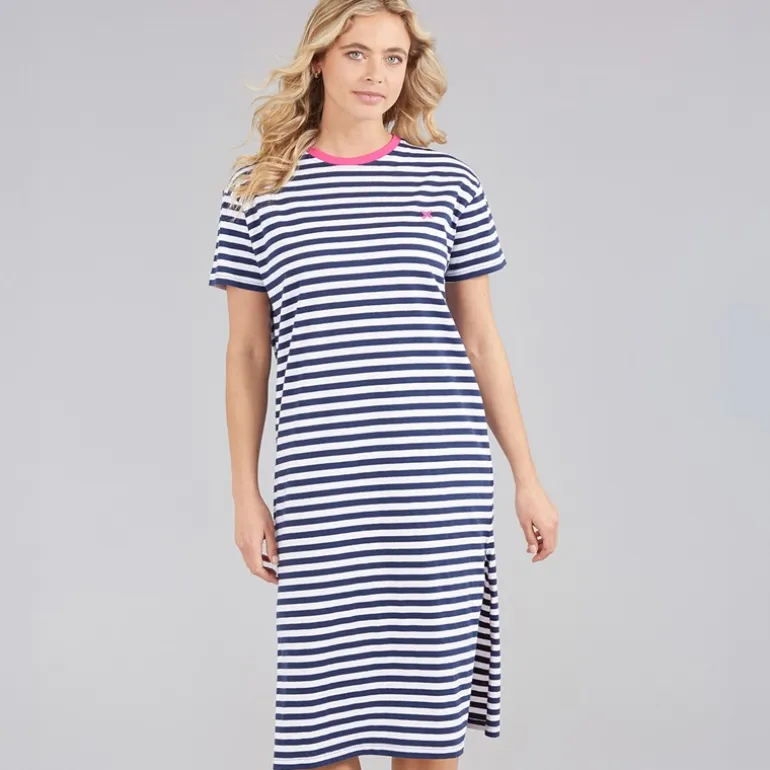 Lagooners Damen Gatemoor Kleid Navy/Weiß
