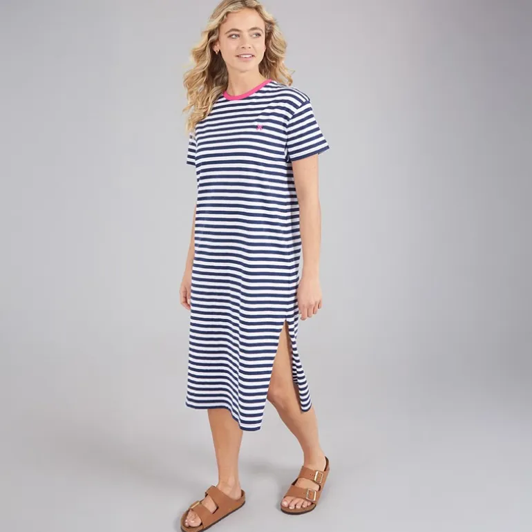 Lagooners Damen Gatemoor Kleid Navy/Weiß