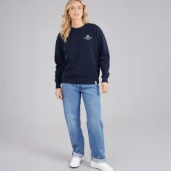 Lagooners Damen Kempley Fold Sweatshirt Navy