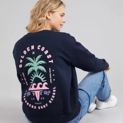 Lagooners Damen Kempley Fold Sweatshirt Navy