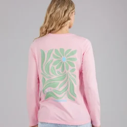 Lagooners Damen Primrose Pfad Langarm T Shirt Light Pink