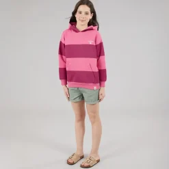 Lagooners Mädchen Elmbrook Streifen Hoodie Bright Pink