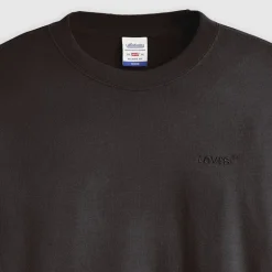 Levi's Herren Authentischer Crew Sweatshirt Black Agate Garment Dye