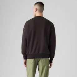 Levi's Herren Authentischer Crew Sweatshirt Black Agate Garment Dye