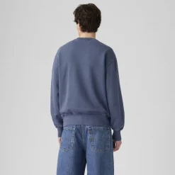 Levi's Herren Authentischer Crew Sweatshirt Sargasso Sea Garment Dye
