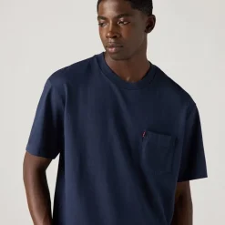 Levi's Herren Das HW Pocket T Shirt Navy Blazer