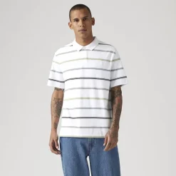 Levi's Herren Poloshirt Rowan Stripe Bright White