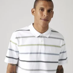 Levi's Herren Poloshirt Rowan Stripe Bright White