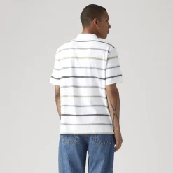 Levi's Herren Poloshirt Rowan Stripe Bright White