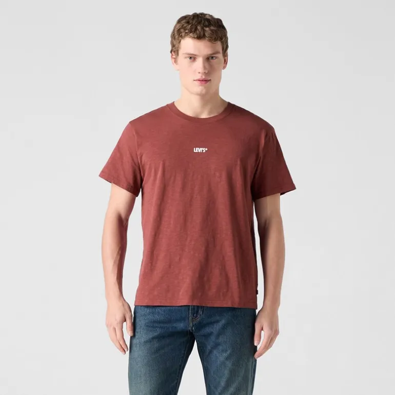 Levi's Herren Relaxed Fit T-Shirt Levis Records 1 Crushed Berry