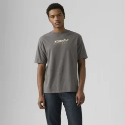 Levi's Herren Vintage Passform Grafik T Shirt Copper Levis Smoked Pearl