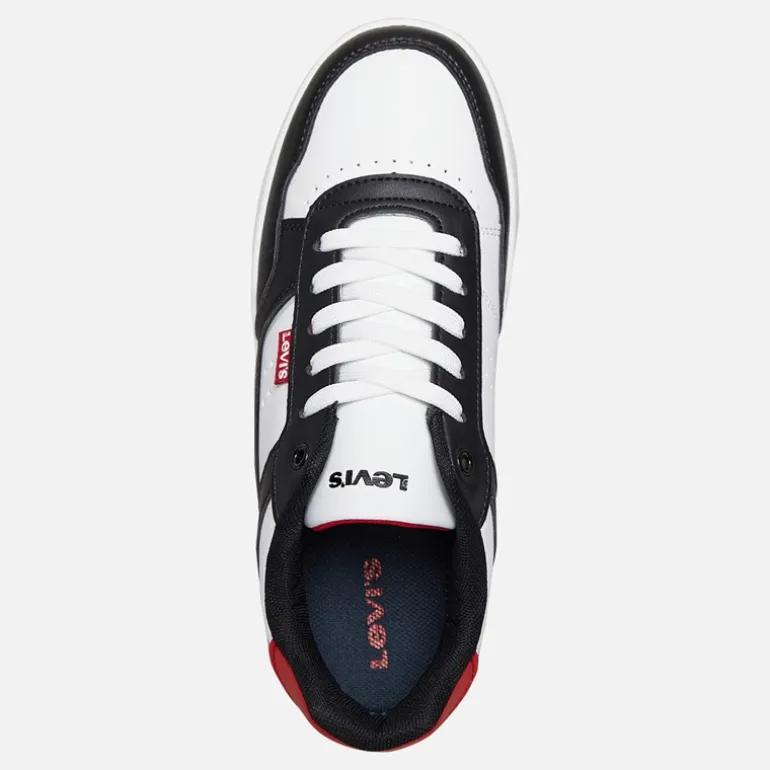 Levi's Junior John Sneaker Schwarz/Weiß/Rot 0230 Black White Red 0230