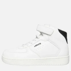 Levi's Kinder New Union Hi Top Turnschuhe Weiß Schwarz 0062