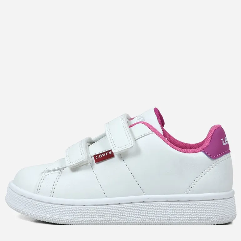 Levi's Mädchen Glocken Sneakers White Fuxia 0069
