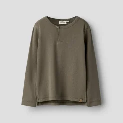 Lil' Atelier Junge Lago Langarm Shirt Shitake