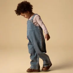Lil' Atelier Mädchen Damla Latzhosen Medium Blue Denim