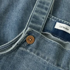 Lil' Atelier Mädchen Damla Latzhosen Medium Blue Denim