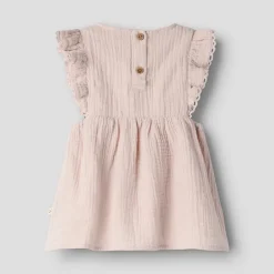 Lil' Atelier Mädchen Fulina Kurzarm Kleid Peach Whip