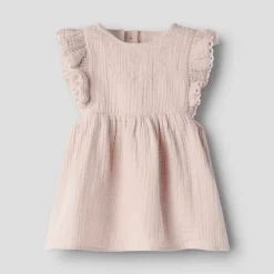 Lil' Atelier Mädchen Fulina Kurzarm Kleid Peach Whip