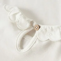 Lil' Atelier Mädchen Fundo Langarm Baby Strampler Coconut Milk