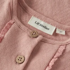 Lil' Atelier Mädchen Halina Kurzarm Strampler Rose Tan