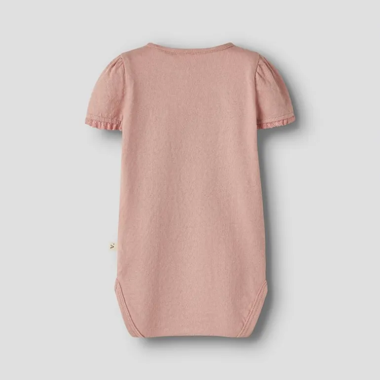 Lil' Atelier Mädchen Halina Kurzarm Strampler Rose Tan