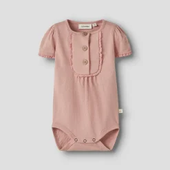 Lil' Atelier Mädchen Halina Kurzarm Strampler Rose Tan