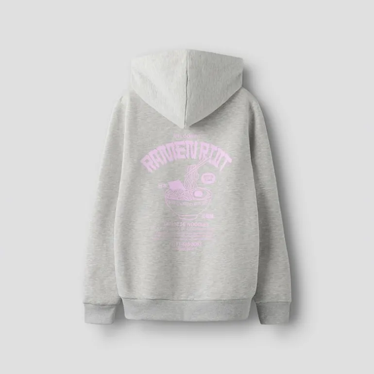 LMTD Junge Ramen Hoodie Light Grey Melange