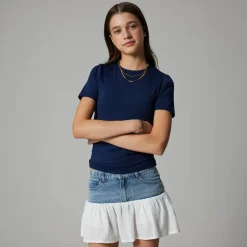 LMTD Mädchen Dinci Kurzarm T Shirt Navy Blazer