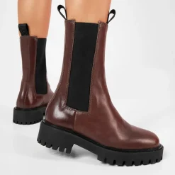LÄST Damen Angie Chelsea Stiefel Dark Brown