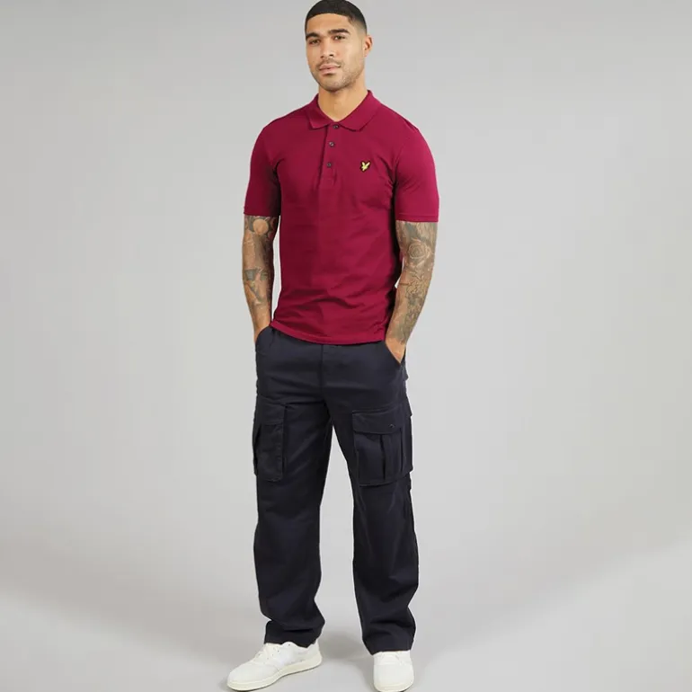 Lyle And Scott Vintage Herren Poloshirt Rich Burgundy