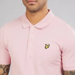 Lyle And Scott Vintage Herren Poloshirt X574 Pink Light