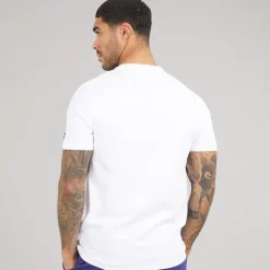Lyle And Scott Vintage Herren Sportliches Distel Motiv T Shirt X781 White/Gala Red