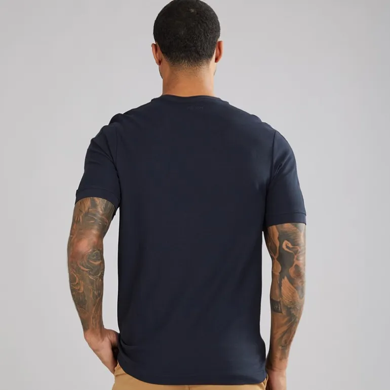 Lyle And Scott Vintage Herren T Shirt mit Einsätzen Z271 Dark Navy