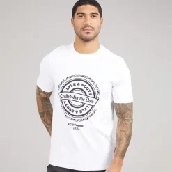 Lyle And Scott Vintage Herren Grafik T-Shirt 626 White