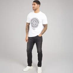 Lyle And Scott Vintage Herren Grafik T-Shirt 626 White