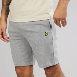 Lyle And Scott Vintage Herren Jogginghose Shorts T28 Mid Grey Marl