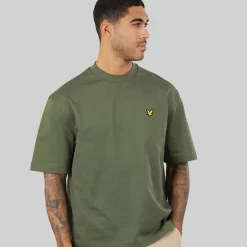 Lyle And Scott Vintage Herren Oversized 1874 T Shirt Cactus Green