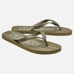 Lyle And Scott Vintage Herren Sand Flip Flops Earth