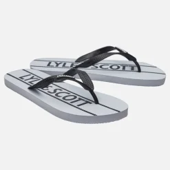 Lyle And Scott Vintage Herren Sand Flip Flops Weiß/Schwarz