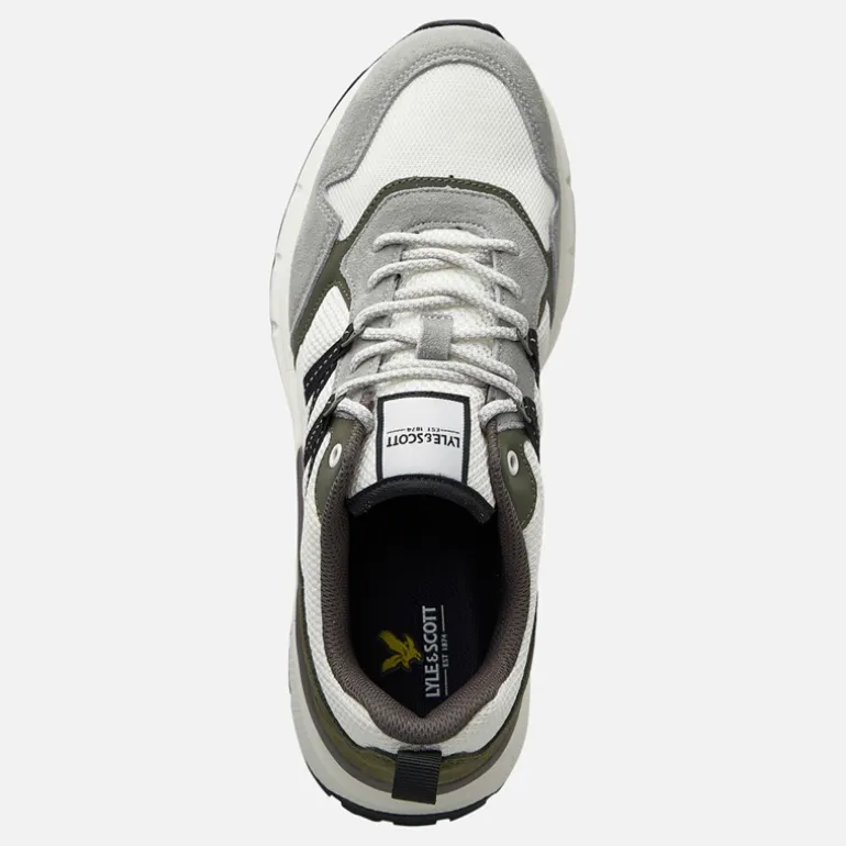 Lyle And Scott Vintage Herren Lennox Sneaker Weiß/Grau/Grün