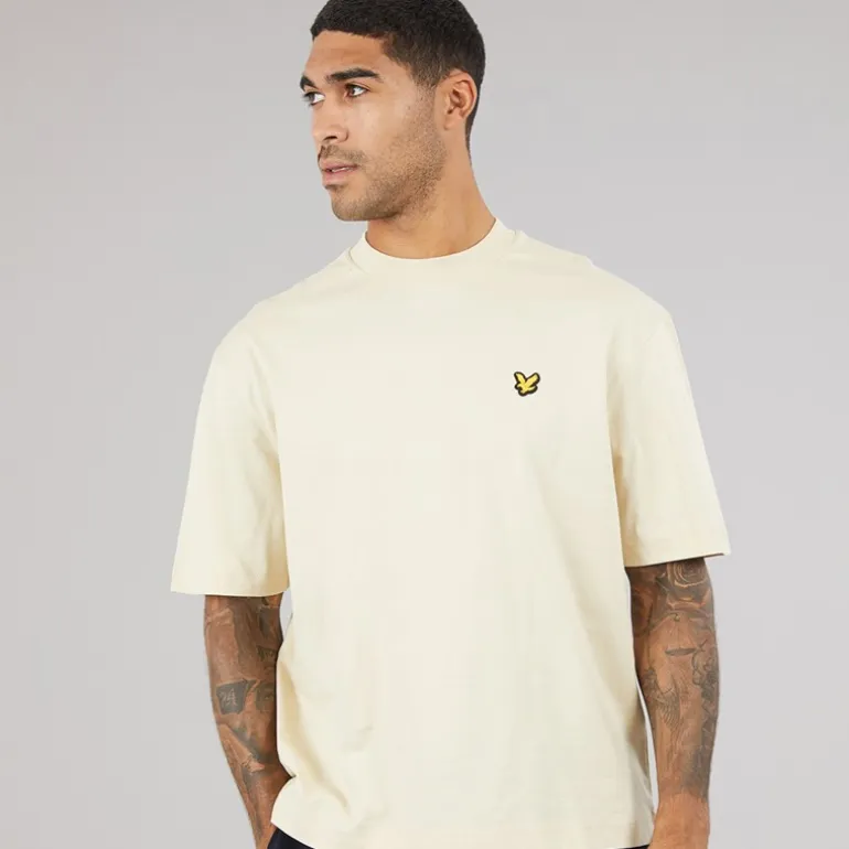 Lyle And Scott Vintage Herren Oversized 1874 T Shirt Cloud