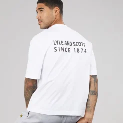 Lyle And Scott Vintage Herren Oversized 1874 T Shirt Weiß