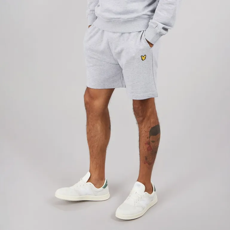 Lyle And Scott Vintage Herren weite Shorts Light Grey Marl