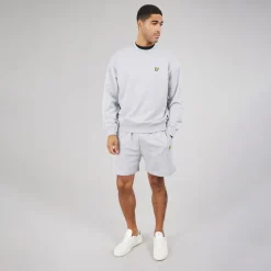 Lyle And Scott Vintage Herren weite Shorts Light Grey Marl