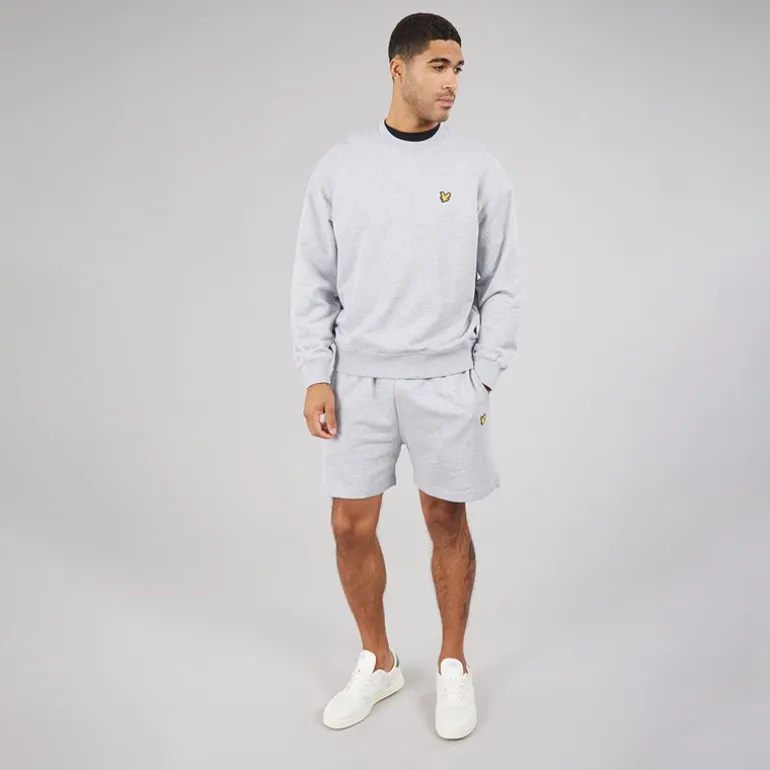 Lyle And Scott Vintage Herren weite Shorts Light Grey Marl